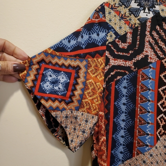 Braeve casual COLORFULL Light wei shift gerometric print short dress M - Picture 5 of 10